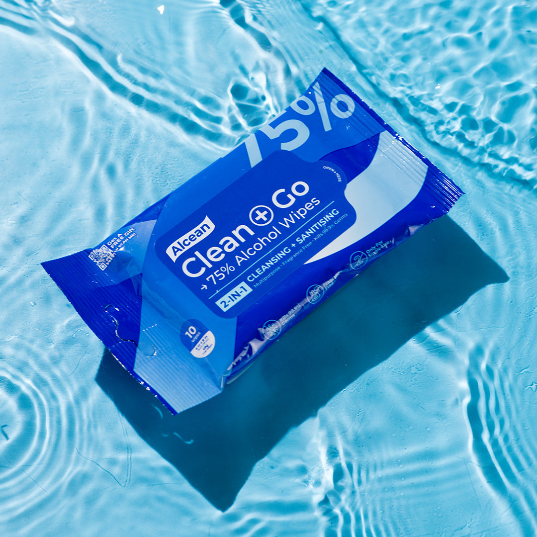 Alcean 75% Classic Alcohol Wipes - 10 Wipes (6 Packs)