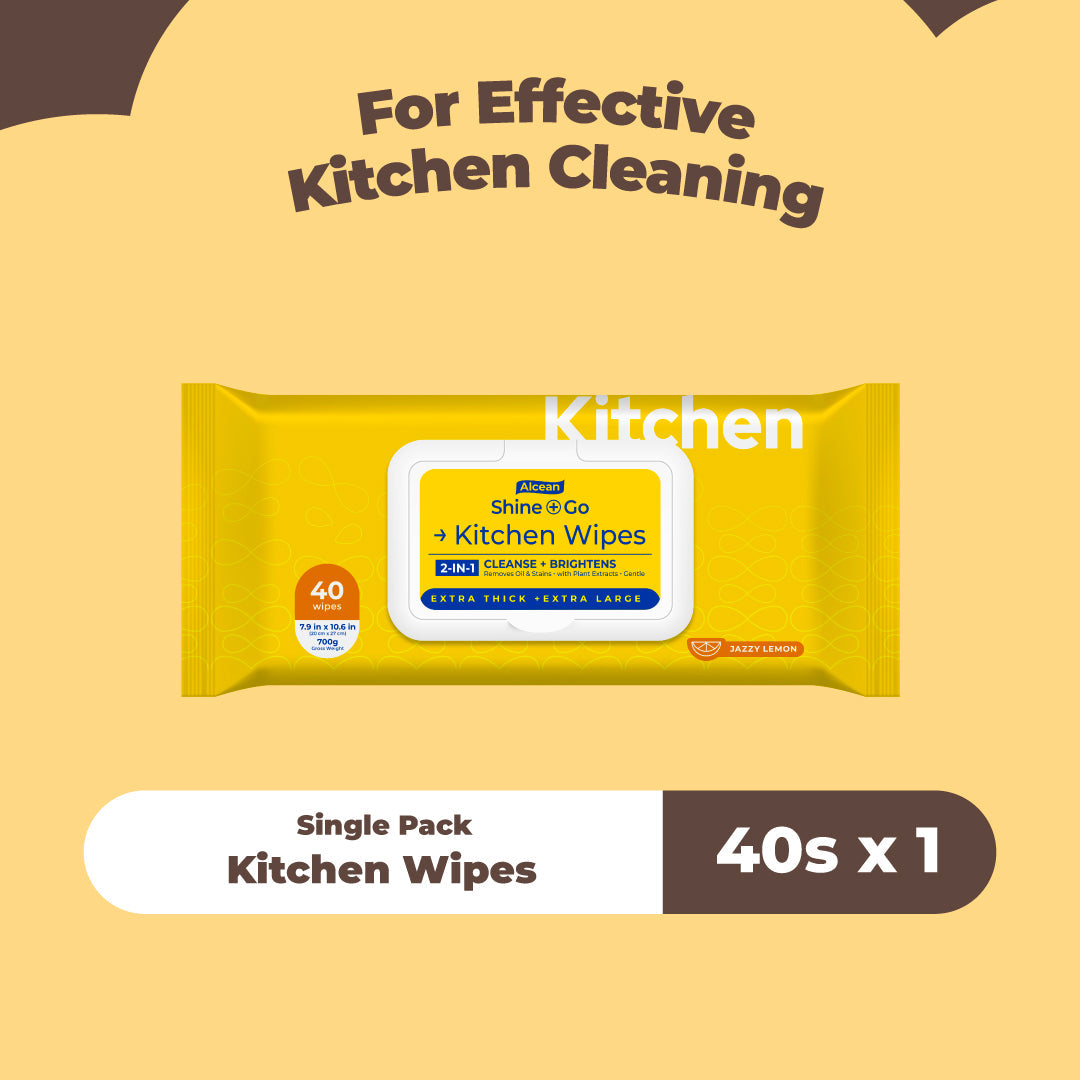 Alcean Thicker & Larger Kitchen Wipes (40 Wipes x 1 pack)