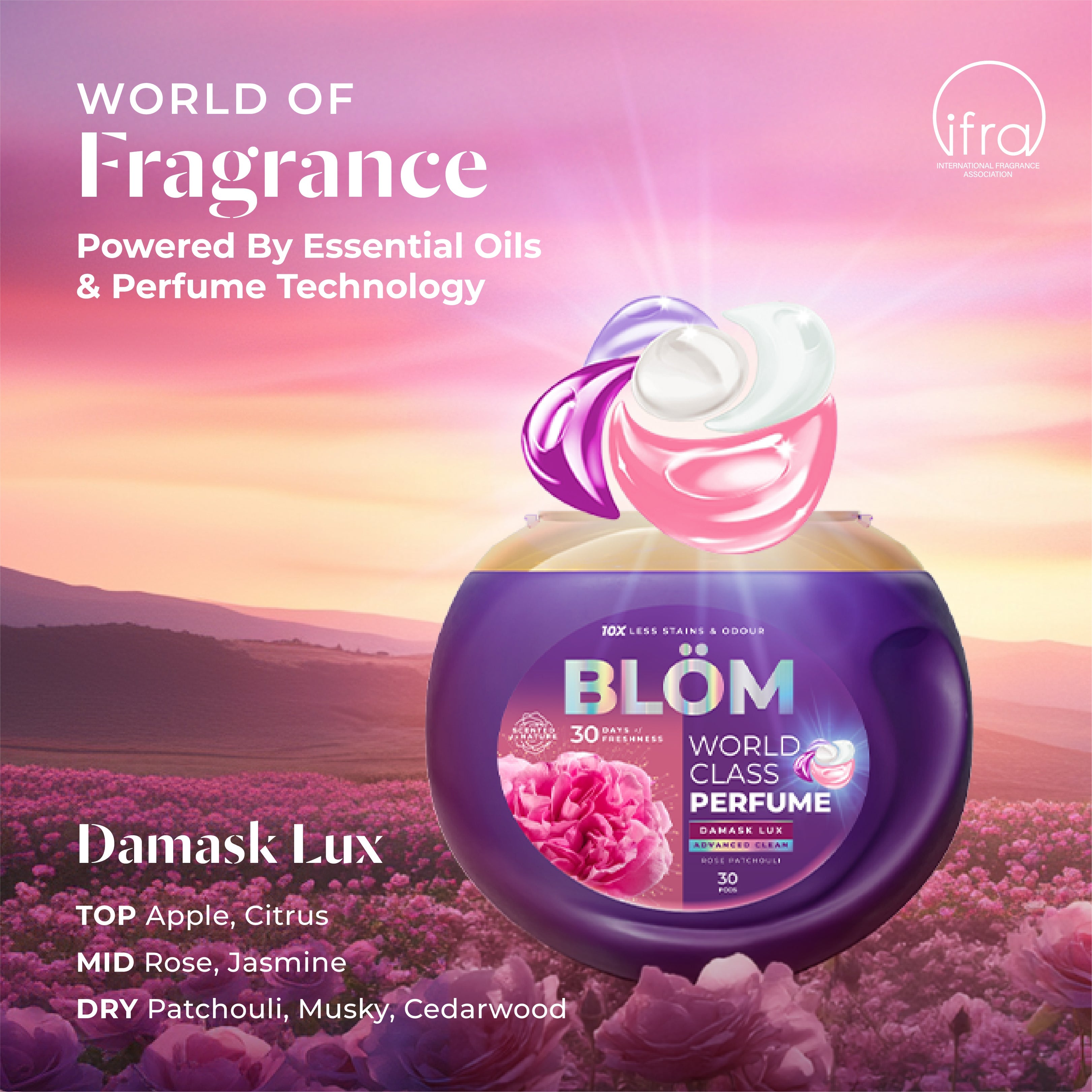 BLÖM Damask Lux 5-in-1 Laundry Pods (30 Pods)