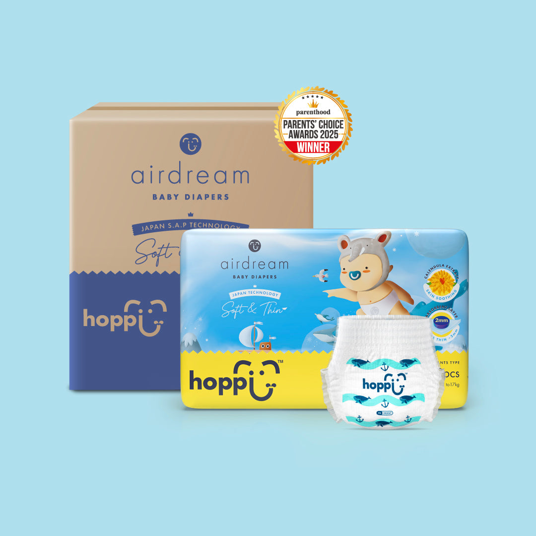 [CARTON DEAL] Hoppi AirDream Diapers 2mm Ultracore Technology