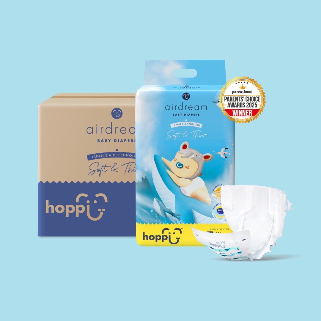 [CARTON DEAL] Hoppi AirDream Diapers 2mm Ultracore Technology