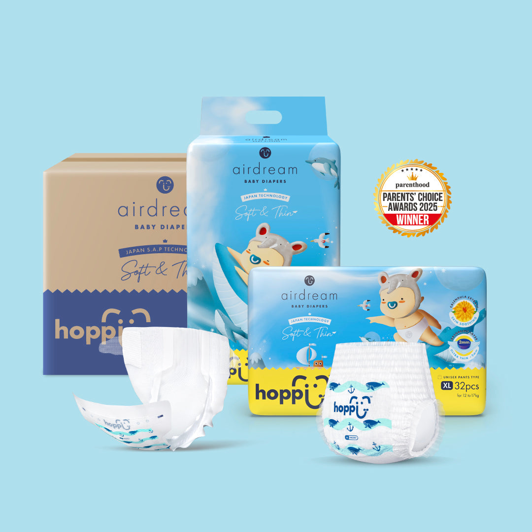 [CARTON DEAL] Hoppi AirDream Diapers 2mm Ultracore Technology