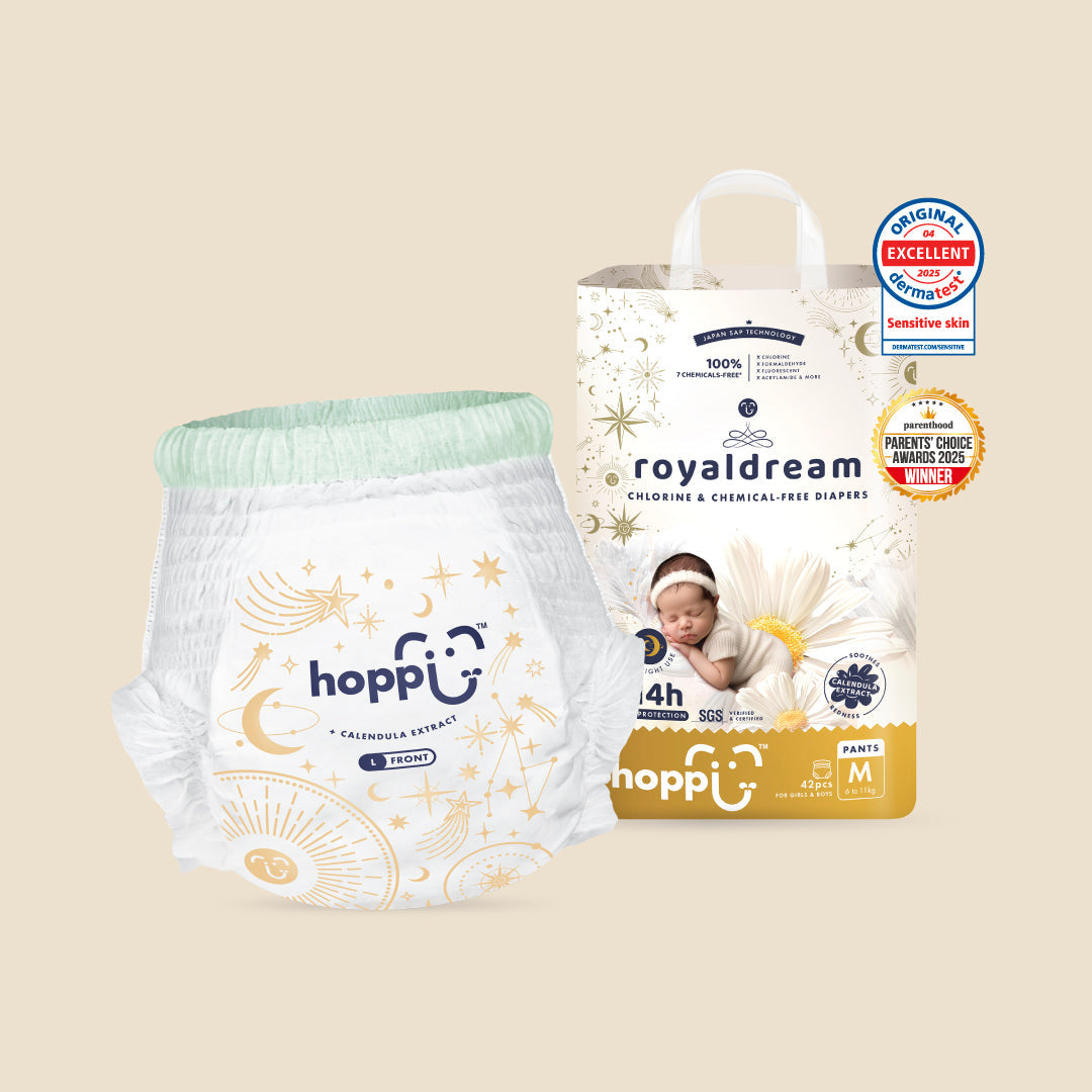 Hoppi RoyalDream Diapers 100% 7 Chemicals-Free
