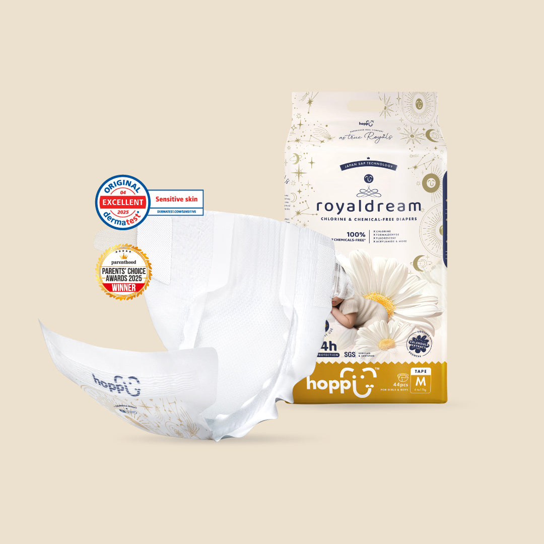 Hoppi RoyalDream Diapers 100% 7 Chemicals-Free
