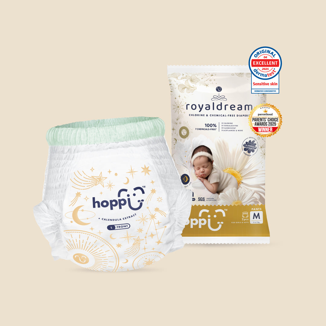 [TRAVEL PACK] Hoppi RoyalDream Diapers 100% 7 Chemicals-Free