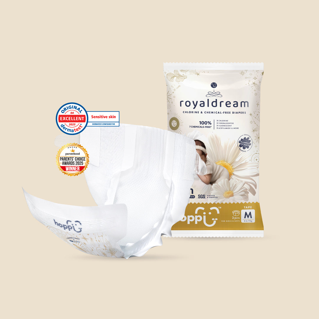 [TRAVEL PACK] Hoppi RoyalDream Diapers 100% 7 Chemicals-Free