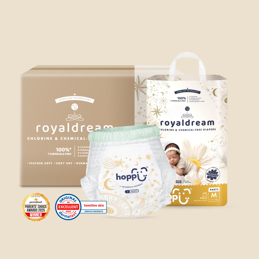 [CARTON DEAL] Hoppi RoyalDream Diapers 100% 7 Chemicals-Free