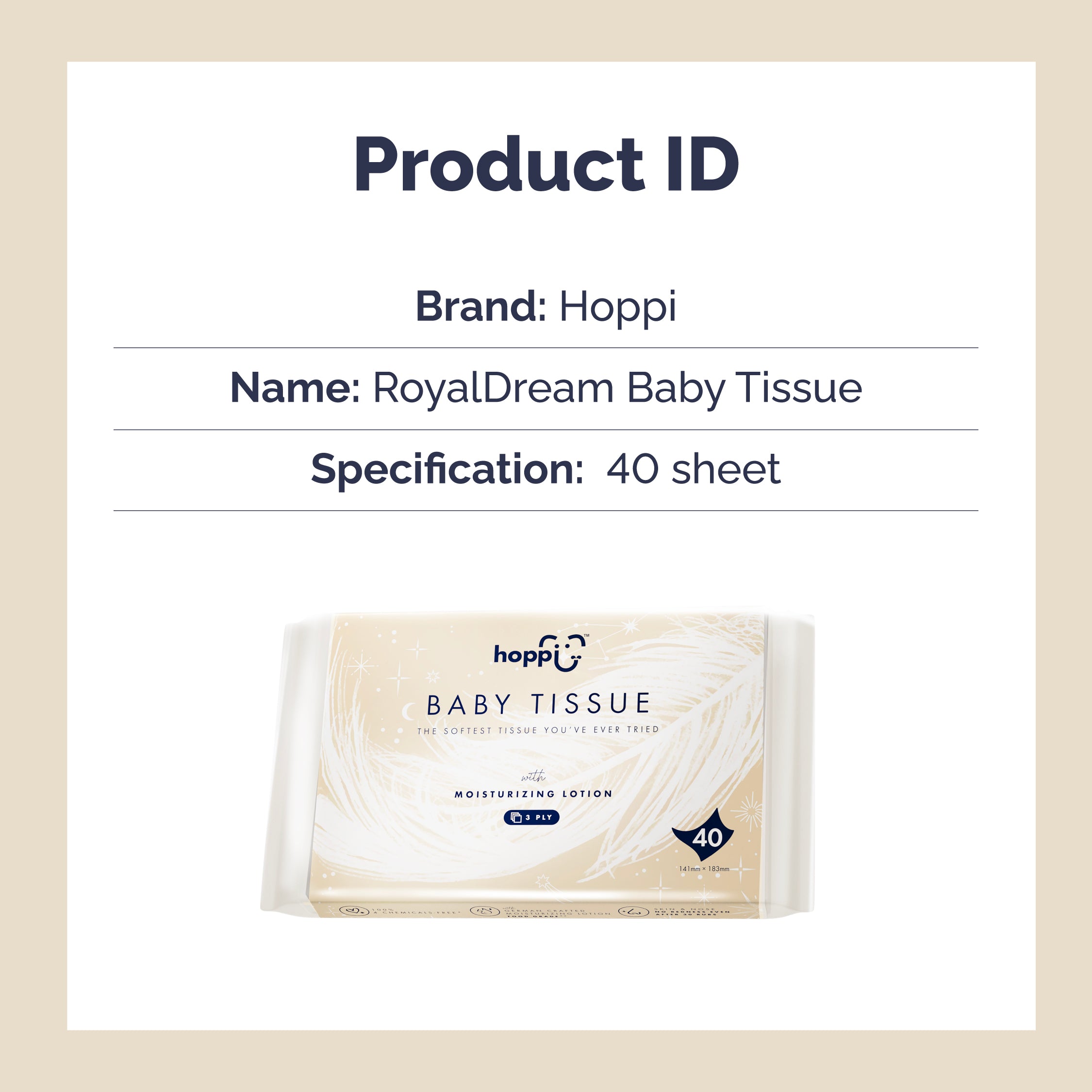 RoyalDream Baby Tissue (40s' x 1)