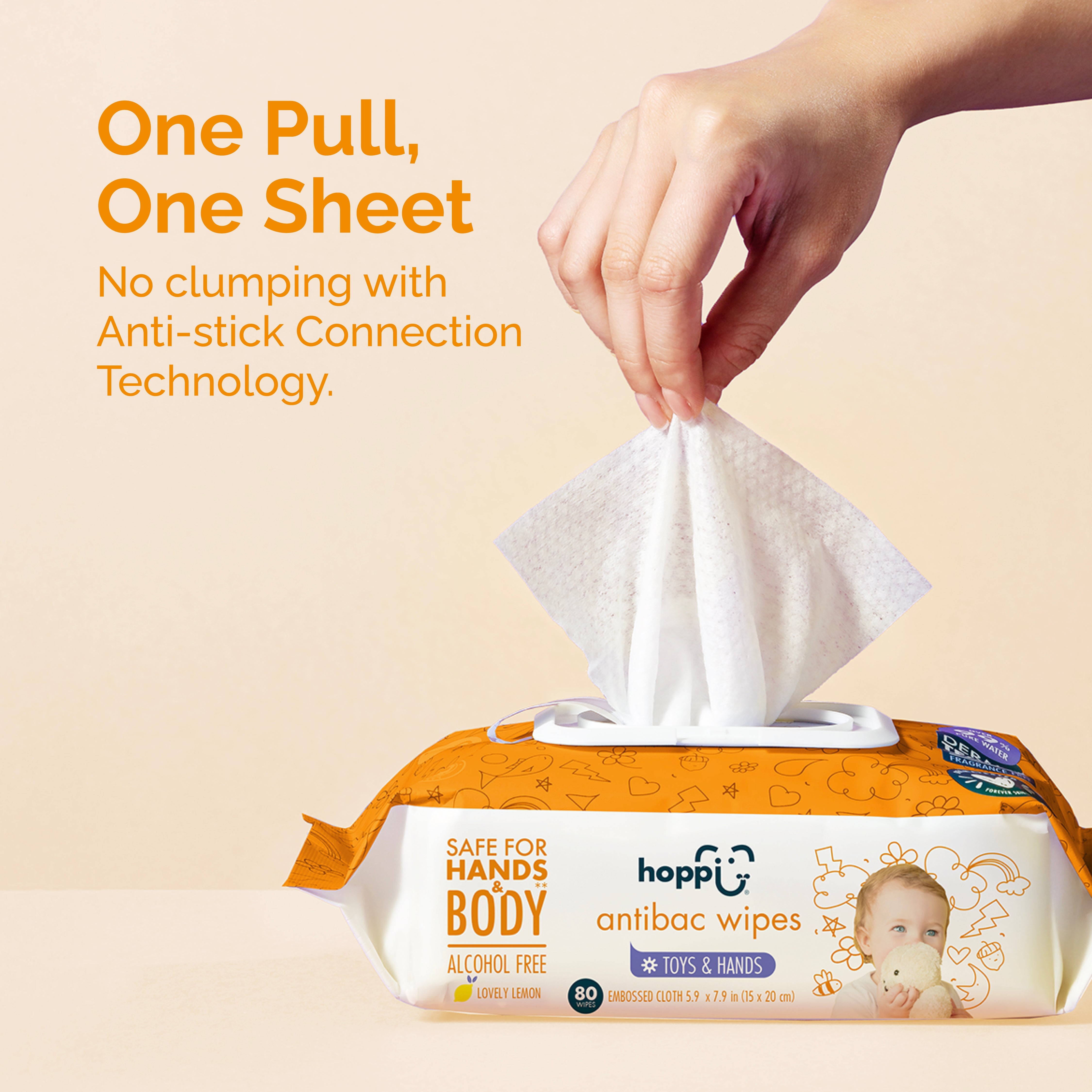 [CARTON DEAL] Hoppi Antibacterial Wipes (20 Wipes x 25 Packs)