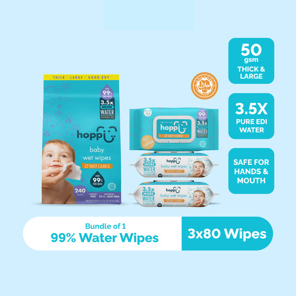 Baby Wet Wipes (80 Wipes x 3)