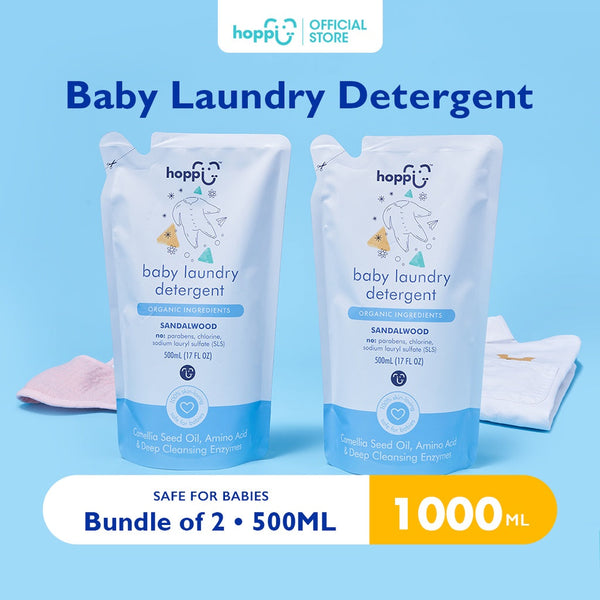 Hoppi Baby Laundry Detergent, 500ml (2x Refill Pack)
