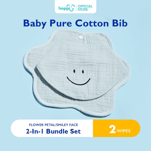 Hoppi Baby Pure Cotton Bib 2pcs Set