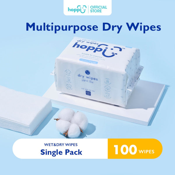 Hoppi Dry Wipes (100 Wipes)